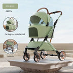 Separable Pet Stroller with Detachable Multifunctional Bag — One-Click Fold Cat & Dog Travel Cart