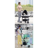 Pet Stroller For BOSIMAO A200L Portable Breathable Lightweight Foldable Trolley For Cats Dogs Outdoor Use