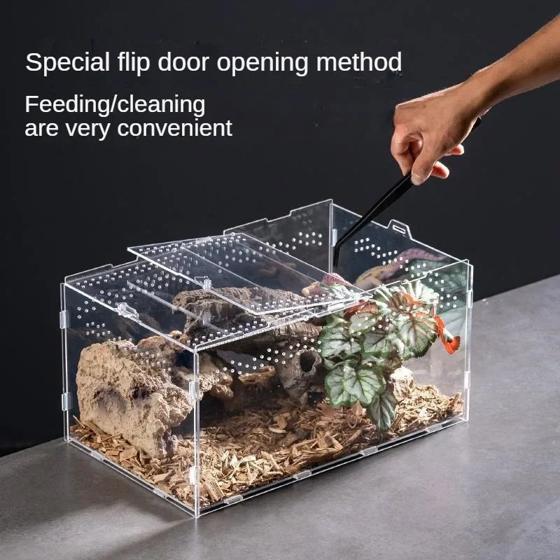Acrylic Nano Terrarium — Ventilated Enclosure for Tarantulas & Small Reptiles