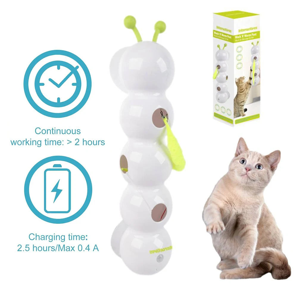 Motion-Activated Caterpillar Cat Toy — Rechargeable Auto-Play for Indoor Cats