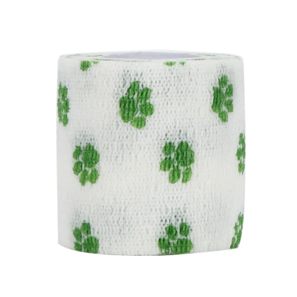Breathable Self-Adhesive Dog Paw Wrap (Non-Woven, Elastic, Printed)
