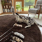 Extra-Long Telescopic Cat Wand with Faux Tail Lure — Flexible Interactive Toy