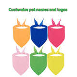 Custom Pet Cotton Bandana — Personalized Adjustable Triangle Scarf