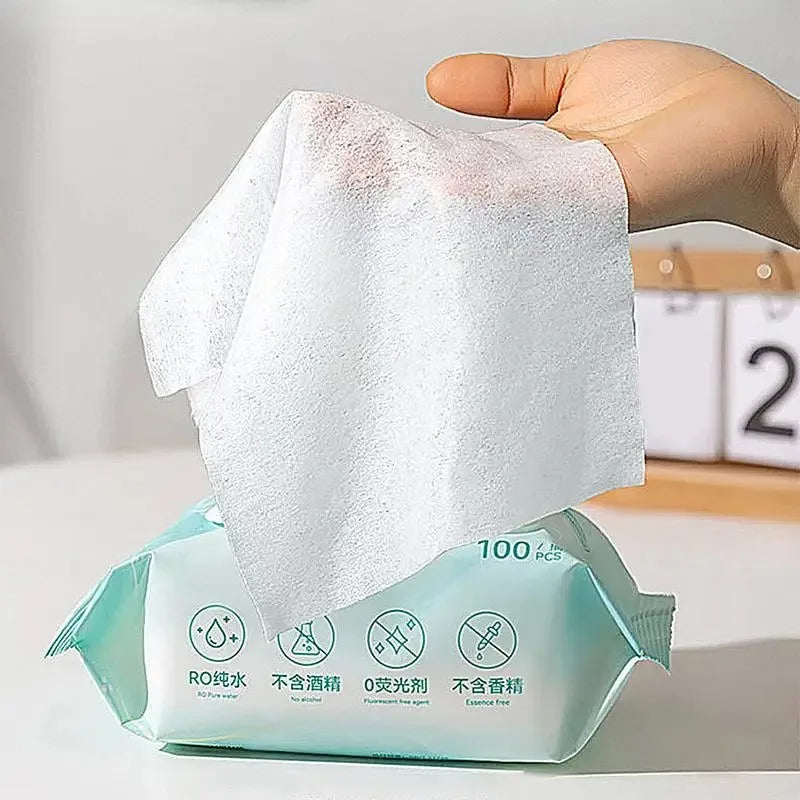 Pet Cleaning Wipes — Gentle Deodorizing Wipes for Paws & Tear Stains, 100-Count