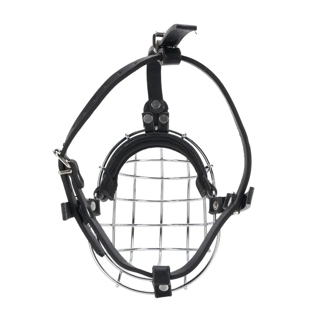 Metal Basket Dog Muzzle (Anti-Bite, Breathable, Easy Clean)