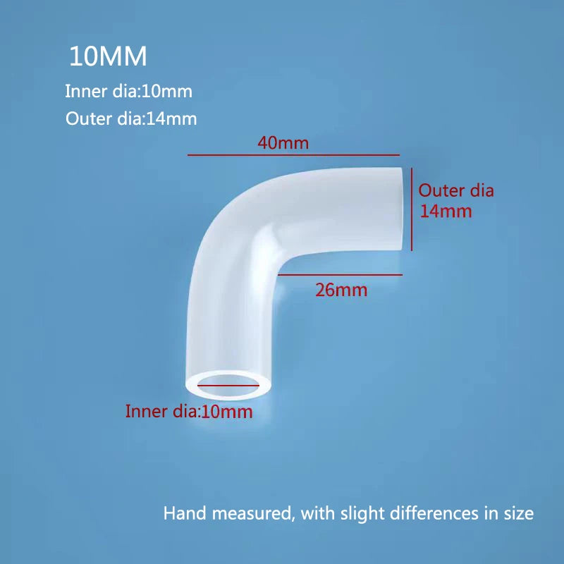 Soft Silicone Aquarium Elbow Connector (Flexible Joint, Hard Tube Adapter)