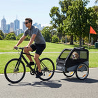 Heavy-Duty Steel Frame Dog Bicycle Trailer with 100 lb Capacity & Oxford Fabric