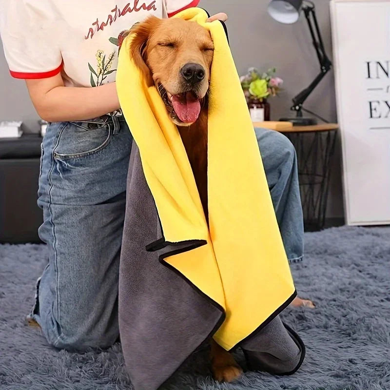 Ultra-Fine Fiber Pet Towel — Super Absorbent Quick-Dry, 3 Sizes