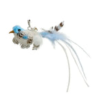 Plush Bird Teaser Wand with Suction Cup