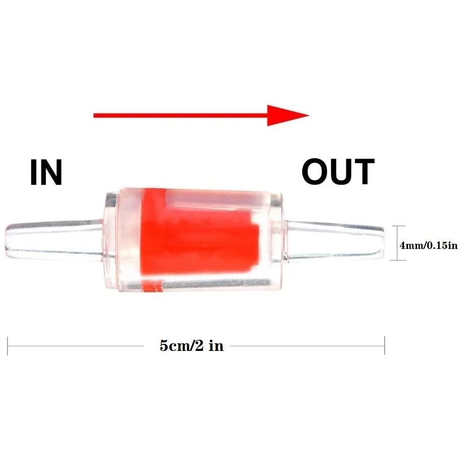 Aquarium Air Pump One-Way Check Valves (10pcs, Non-Return, Anti-Siphon)