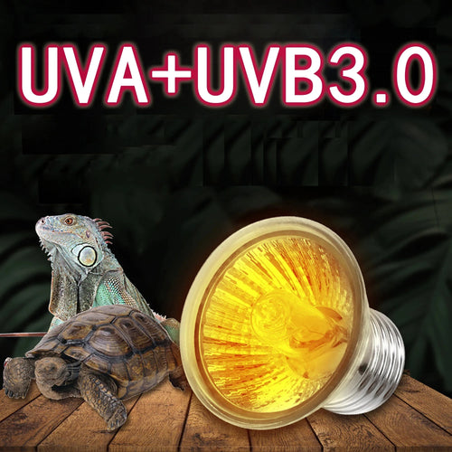 UVA/UVB 3.0 Basking Bulb — E27 Reptile Heat Lamp, 25W-75W