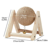 Sisal Scratch Ball Toy — Claw-Grinding Stand with Bell for Rabbits