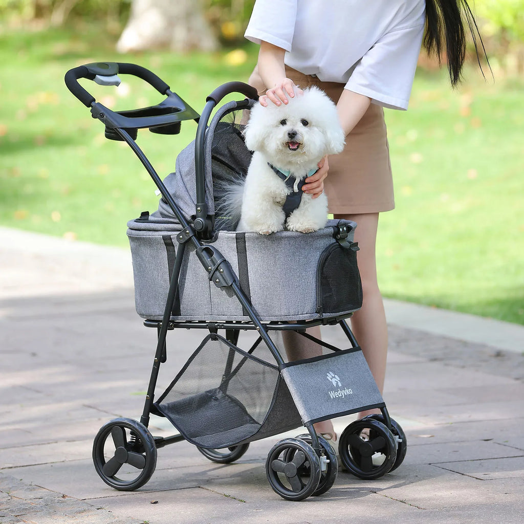 3-in-1 Pet Stroller with Sun Shade (All-Terrain, Waterproof)