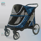 Spacious Durable Pet Stroller for Large Dogs & Multiple Cats — Outdoor Walking & Jogging Travel Cart