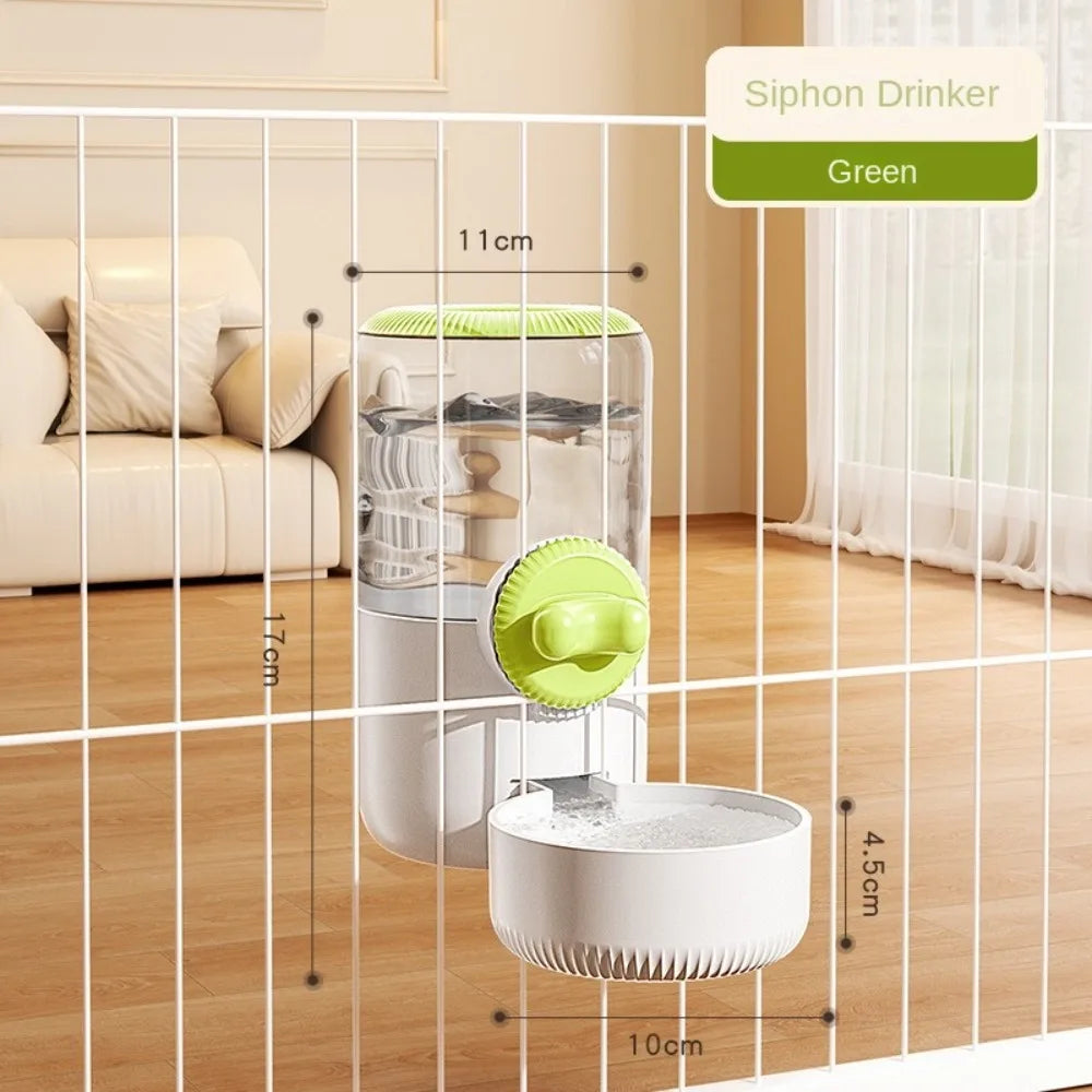 Cage-Hanging Automatic Pet Feeder (Detachable Bowl, Large Capacity)