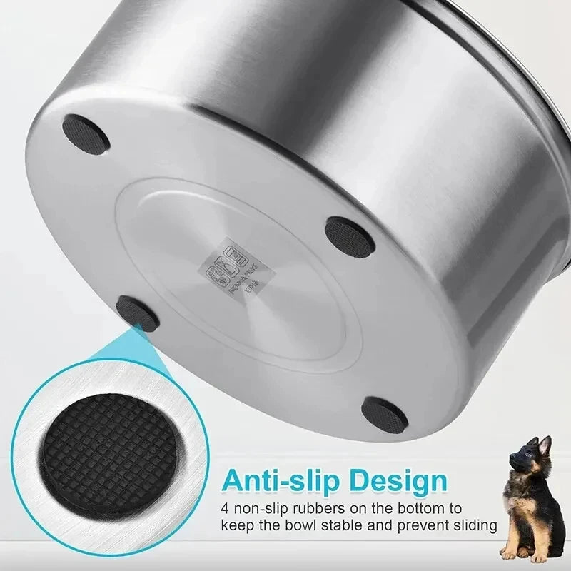 No-Spill Stainless Steel Dog Bowl
