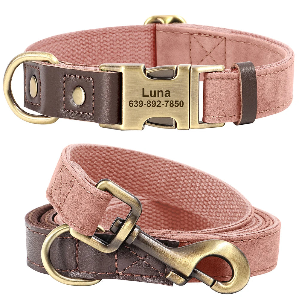 Personalized Dog Collar & Leash Set