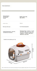 Airline-Approved Pet Carrier with Skylight Window for Cats & Dogs