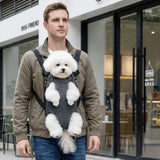 Dual Shoulder Pet Front Carrier (Breathable Mesh, Hands-Free, Portable)