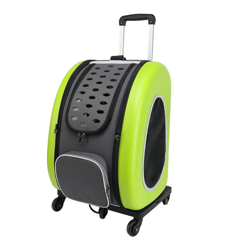 Multi-Carry Breathable Pet Suitcase & Cat Backpack — Foldable Portable Outdoor Bag for Dogs & Cats