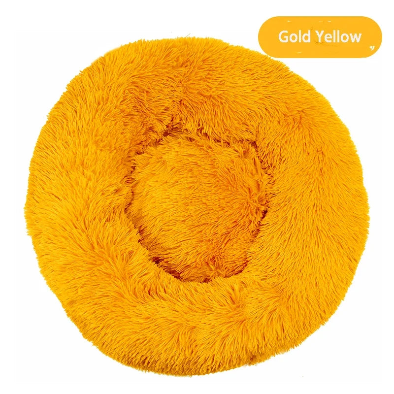 Round Plush Dog Bed