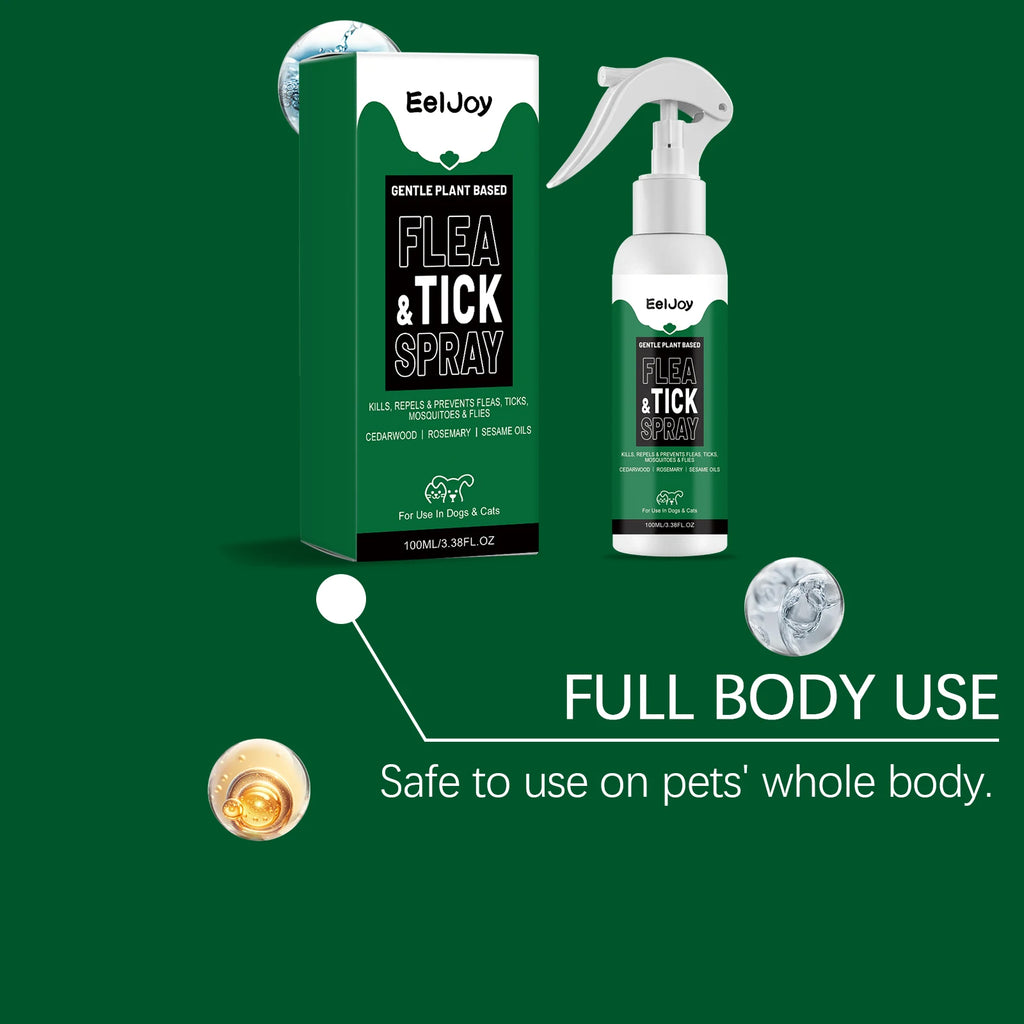 Natural Flea & Tick Repellent Spray — Whole-Body & Home Protection