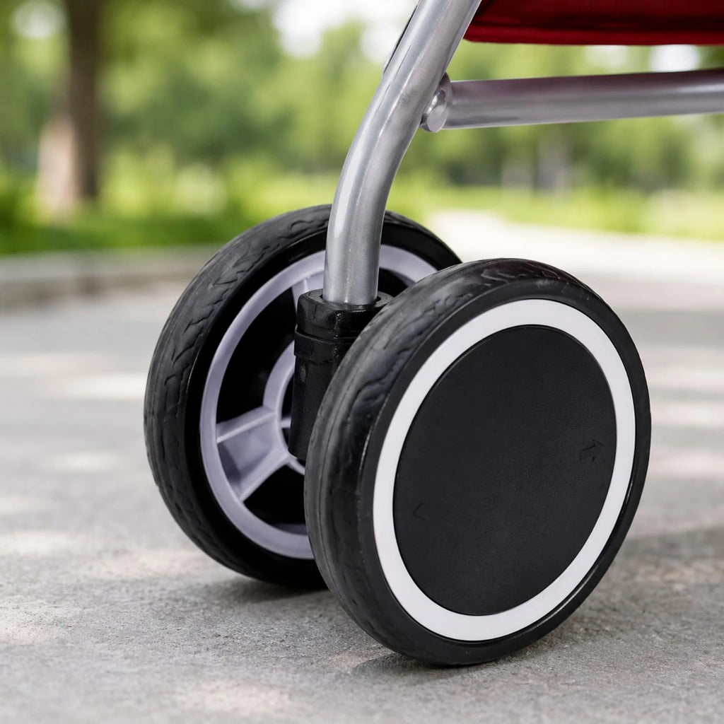 Foldable Twin-Wheel Pet Stroller Carrier for Outdoor Transport