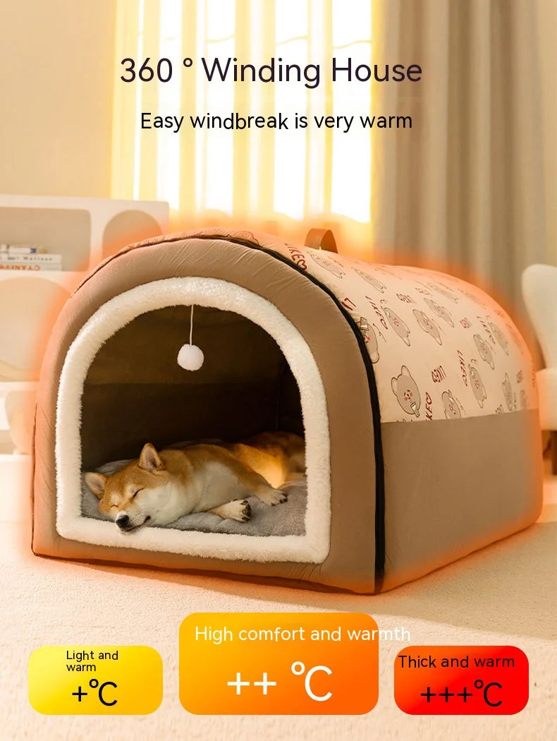 Cozy Pet Nest Bed for Dogs & Cats