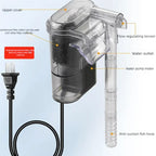 Mini USB Wall-Mounted Aquarium Waterfall Filter (Small Fish Tank, Silent)