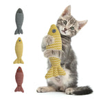 Catnip Fish Chew Toy — Plush Kicker for Dental Play