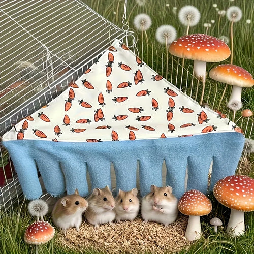 Washable Fleece Corner Hideaway Hammock for Small Pets