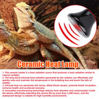 Mini Conical Ceramic Heat Emitter — No-Light Infrared Bulb, 20,000+ Hour Life