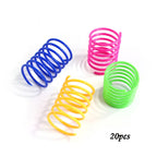 Heavy-Gauge Cat Spring Coil Toys — Bright Colors, 4 to 20-Pack