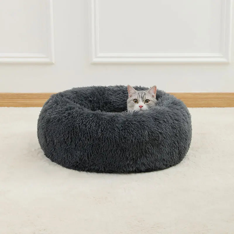 Long Plush Pet Sleeping Basket