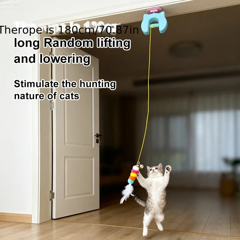 Automatic Retractable Cat Teaser — Electric Hanging Swing Toy