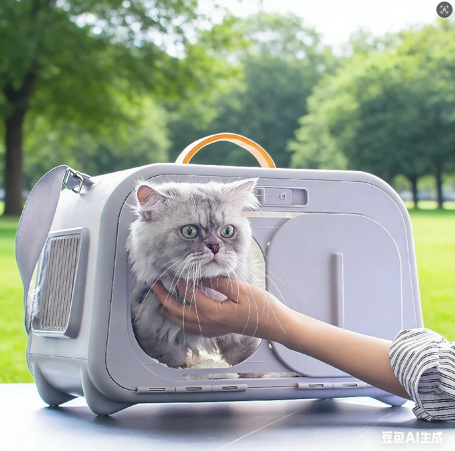 Portable Pet Space Capsule Carrier Bag — Handheld & Crossbody Outdoor Travel Bag for Cats & Small Dogs