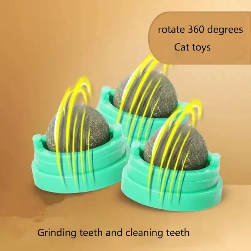 Mint Cat Dental Chew Ball Toy — Teeth Cleaning & Solo Play