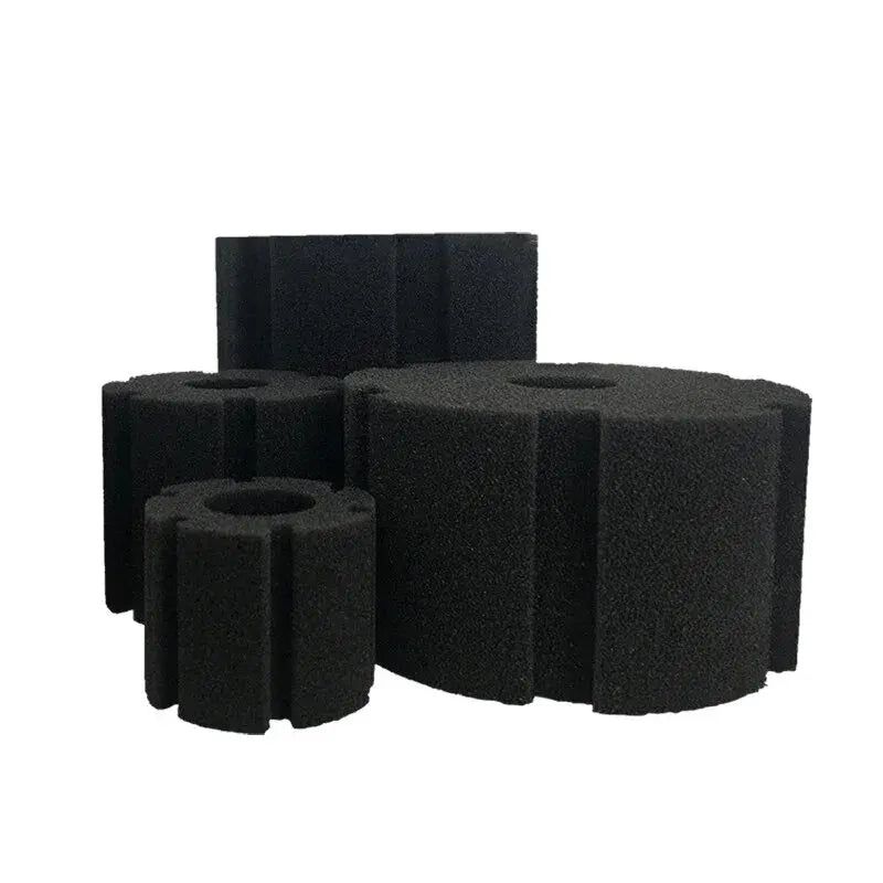 Black Bio Sponge Aquarium Filter (Air Pump Driven, Corner Skimmer, Bio Media)