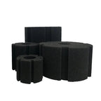 Black Bio Sponge Aquarium Filter (Air Pump Driven, Corner Skimmer, Bio Media)