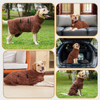 Full-Body Dog Bathrobe — Absorbent Quick-Dry Wrap for Dogs & Cats