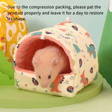 Velvet Winter Nest — Warm Foldable Bed for Hamsters & Sugar Gliders