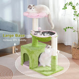 34-Inch Cat Tree with Hammock & Wide Condo for Large Cats