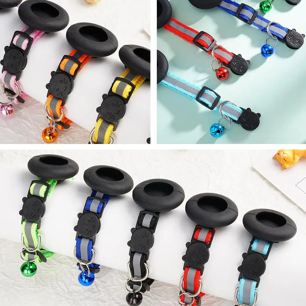 Reflective Breakaway Cat Collar with Bell — Safety-Release Design