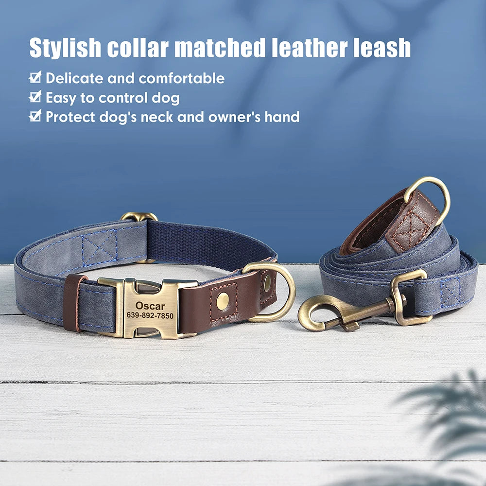 Personalized Dog Collar & Leash Set