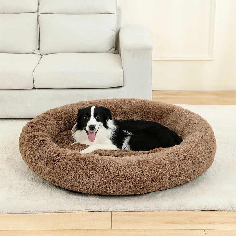 Long Plush Pet Sleeping Basket