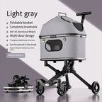 Magnesium Alloy Upgraded Pet Stroller Cart for Dogs & Cats — Lightweight Premium Outdoor Rolling Carrier