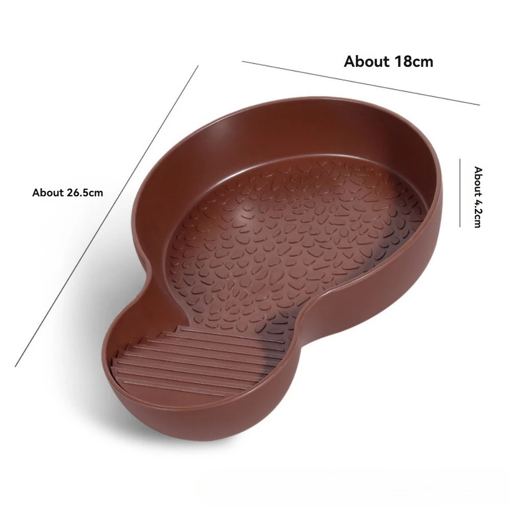 Turtle Bathing Pool & Feeding Dish — Easy-Clean Water Bowl for Box Turtles & Frogs