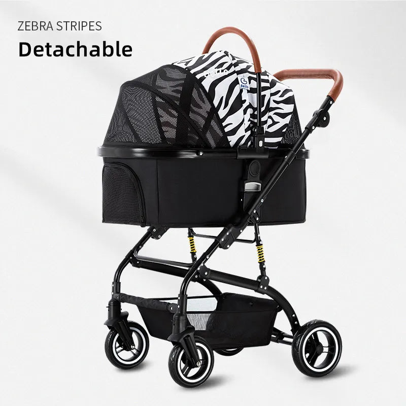 Bello Car Trunk-Compatible Foldable Pet Stroller for Dogs — Portable Travel Cart for On-the-Go Outings