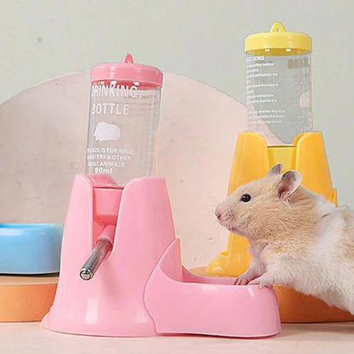 Hamster Water Bottle Stand — 3-in-1 Cage Feeder Base