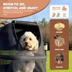 Premium All-Terrain Dog Stroller with Carbon Steel Frame for Medium Dogs — Max 55 lbs